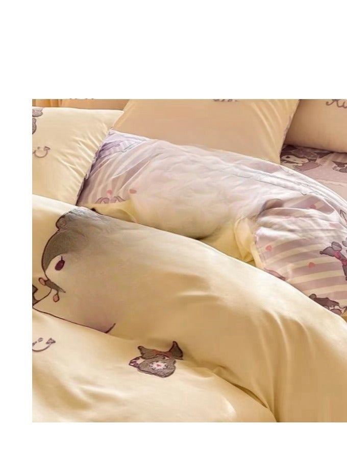 Fitted Sheet Style — ﻿ High End Cartoon Pattern  Pure Cotton Bedding Four Piece Set - Image 4