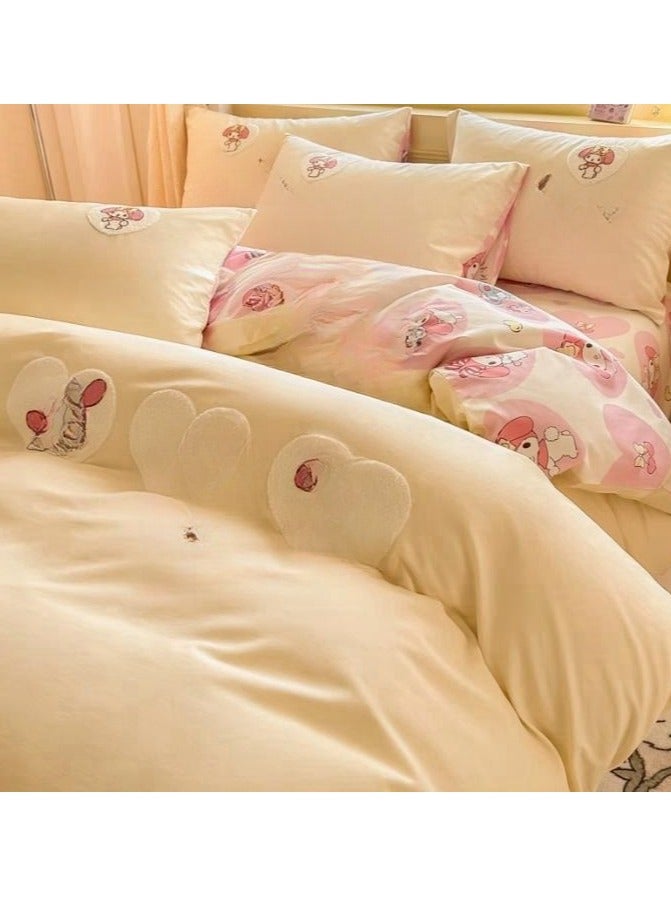 Fitted Sheet Style — ﻿ High End Cartoon Pattern  Pure Cotton Bedding Four Piece Set - Image 1