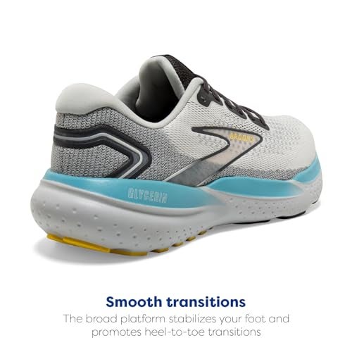 Brooks Men’s Glycerin 21 Neutral Running Shoe - Coconut/Forged Iron/Yellow - 7 Medium - Image 3
