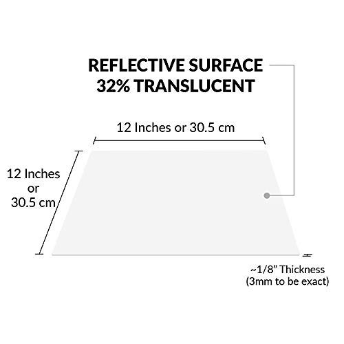 SimbaLux Acrylic Sheet White 32% Translucent Cast Plexiglass 12” x 12” Square Panel 1/8” Thick (3mm) Pack of 2 Plastic Plexi Glass Board with Protective Paper for Signs, DIY Display Projects, Craft - Image 2