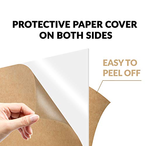 SimbaLux Acrylic Sheet White 32% Translucent Cast Plexiglass 12” x 12” Square Panel 1/8” Thick (3mm) Pack of 2 Plastic Plexi Glass Board with Protective Paper for Signs, DIY Display Projects, Craft - Image 4