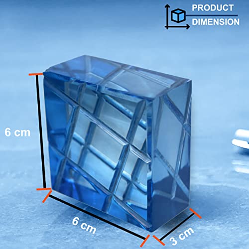Shuban Stylish Rainbow Acrylic Paper Weight for Office Study Table Stylish Gifting Items (6x6x3 Cm) (Blue-2 Pcs) - Image 5