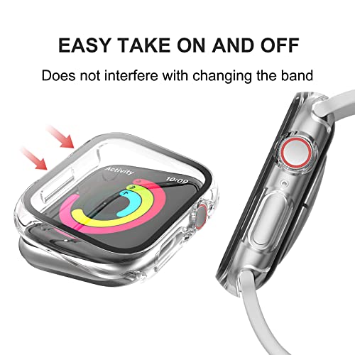 HASDON [12 Pack Case Compatible with Apple Watch 40mm SE 3 SE 2 Series 6 5 4 SE with Tempered Glass Screen Protector, Hard PC Bumper Overall Shockproof Protective Cover for iWatch 40mm Accessories - Image 4