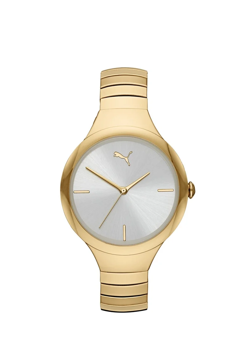 بوما Analog Quartz Watch for Women With Gold Stainless Steel Band - 3 ATM - PU P1027