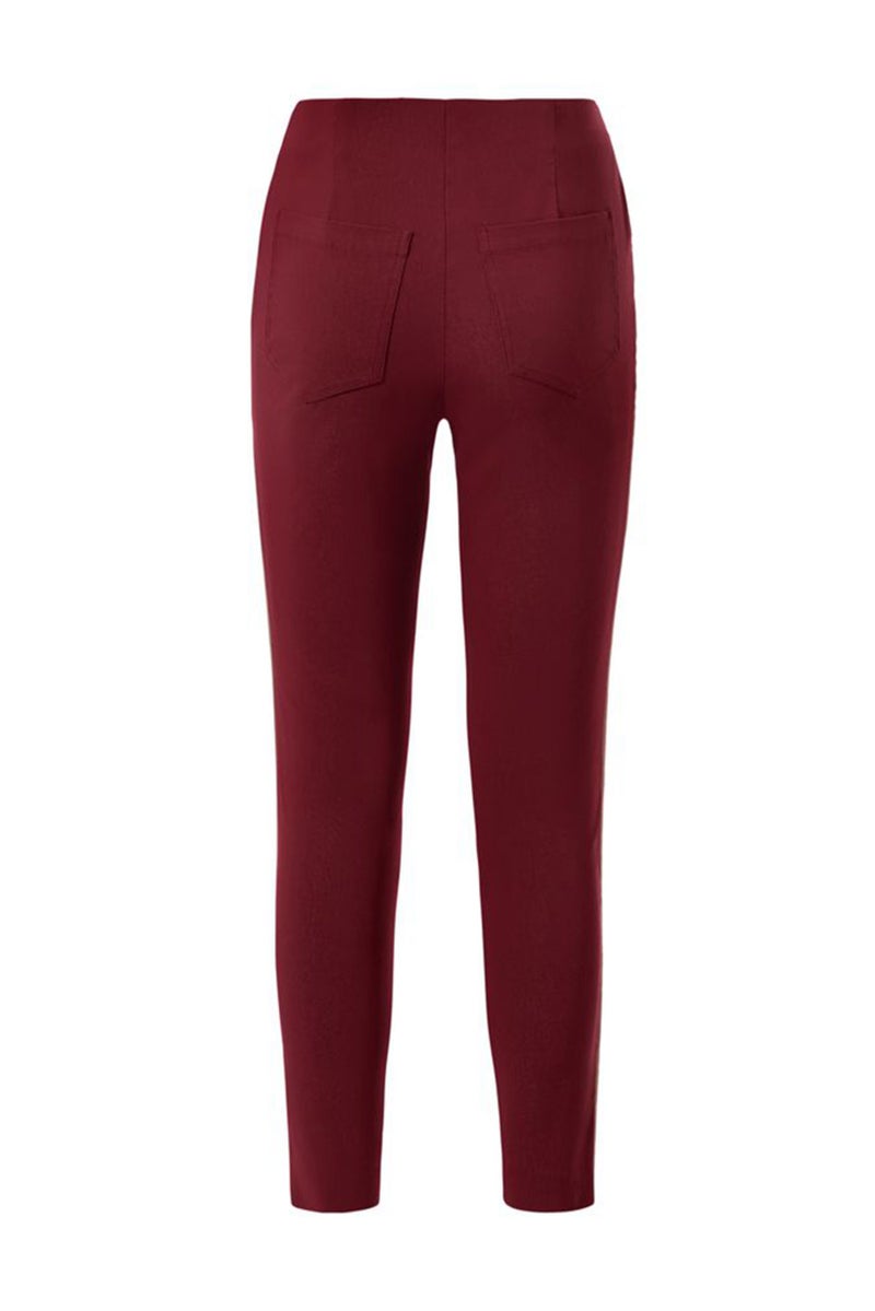 Tchibo Women Regular Fit Solid Pants, Red - Image 3