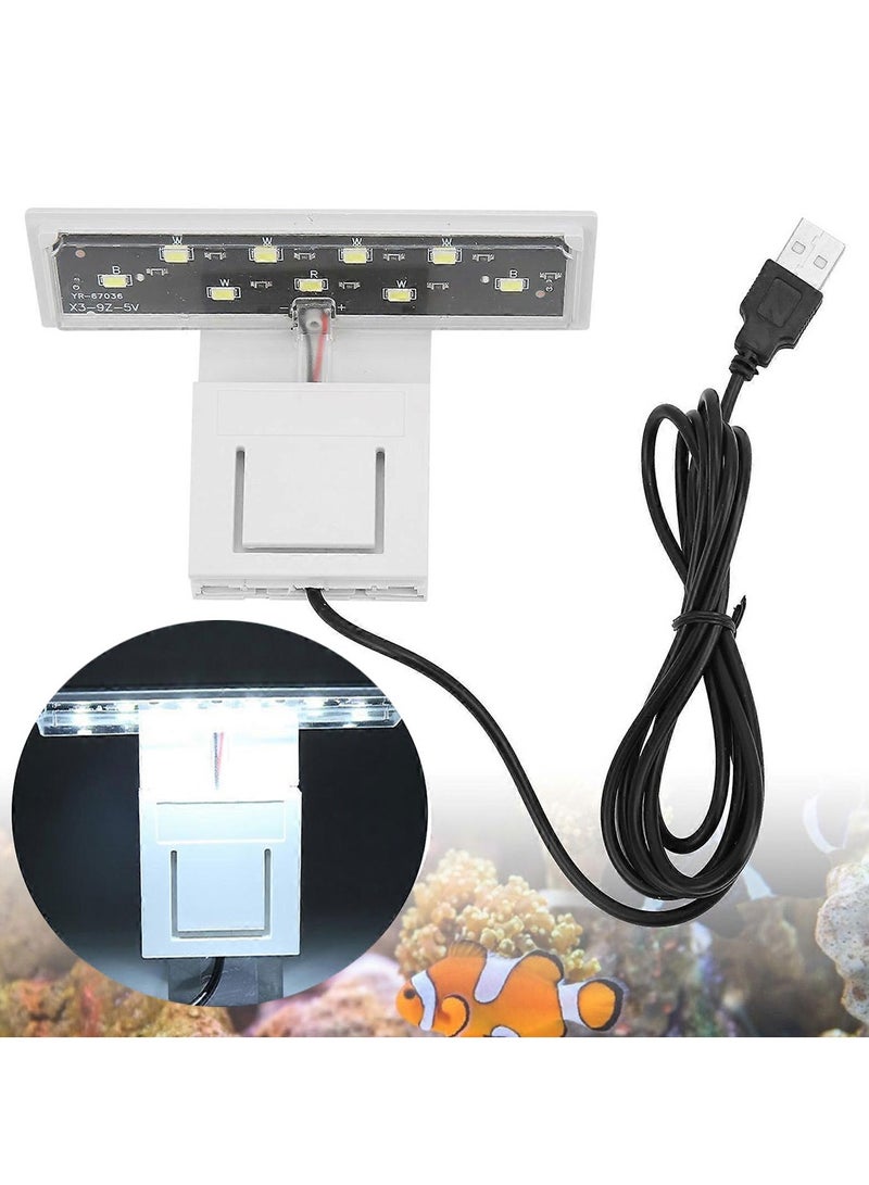 W USB LED Aquarium Light Bulb – Clip-On Lighting for Small Open Aquariums, Fits 4-6mm Glass - Image 1