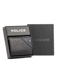 POLICE POLICE Groix Men's Leather Tri-Fold Wallet - Black  - Image 5