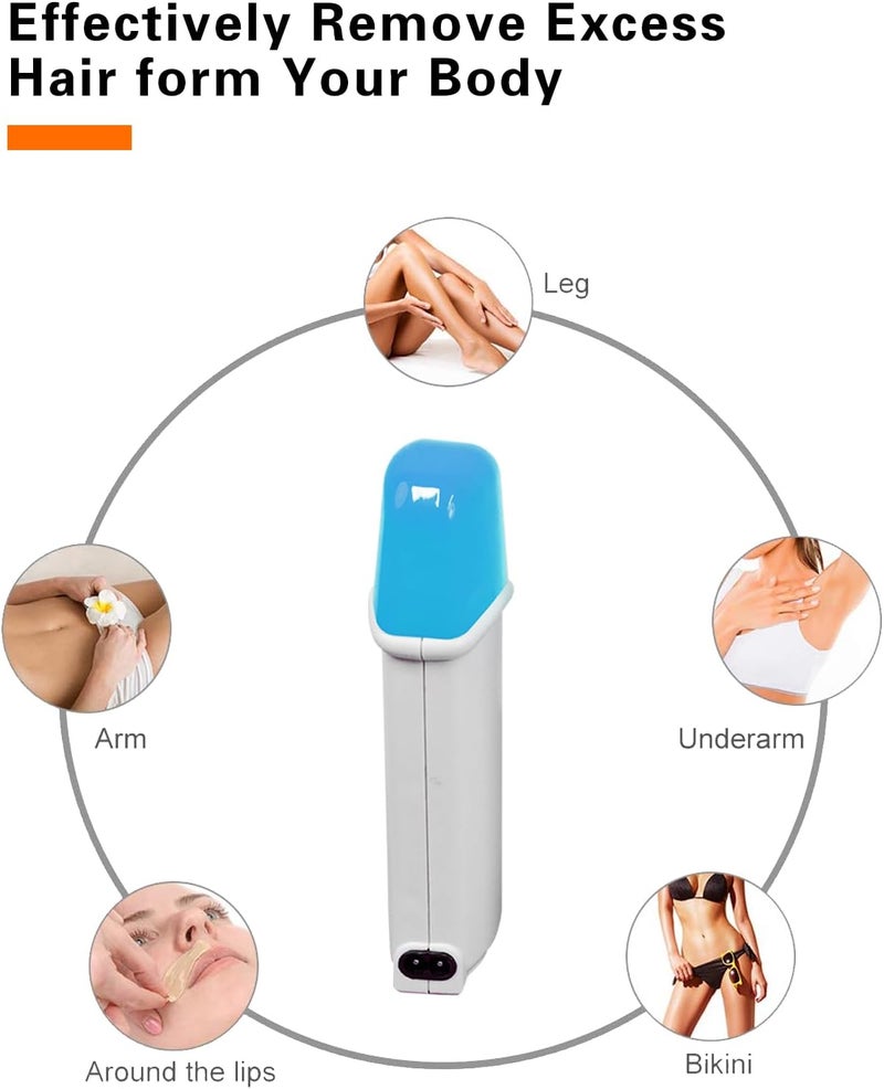 Meishida Roll on Wax Kit for Hair Removal, three Roller Wax Heater with Heater Base for Hair Removal, Portable Wax Heater Machine for Women & Men - Image 3