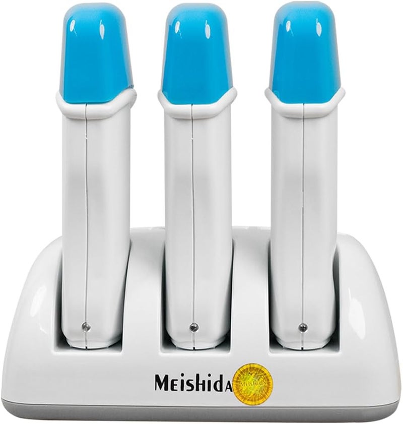 Meishida Roll on Wax Kit for Hair Removal, three Roller Wax Heater with Heater Base for Hair Removal, Portable Wax Heater Machine for Women & Men - Image 1