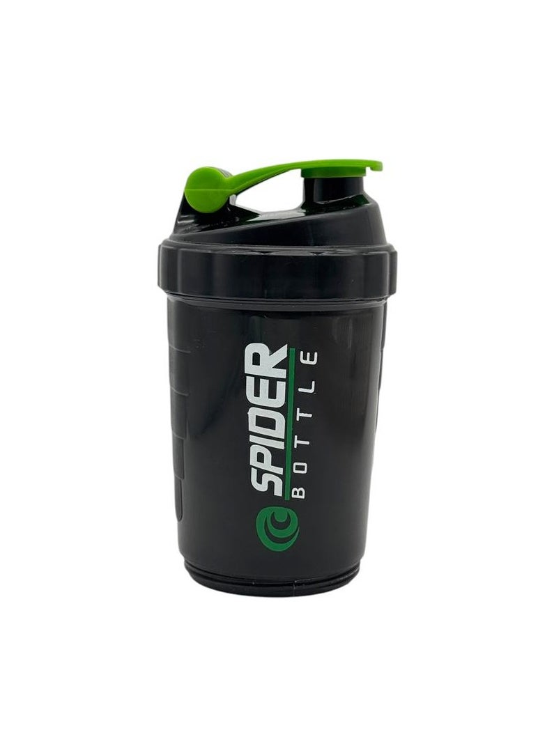 SPIDER - Protein shaker Athletes 500ml 3 Layers Easy Roll Anti-Slip Pill Caps & Supplements Leak Proof BPA Free - Image 1