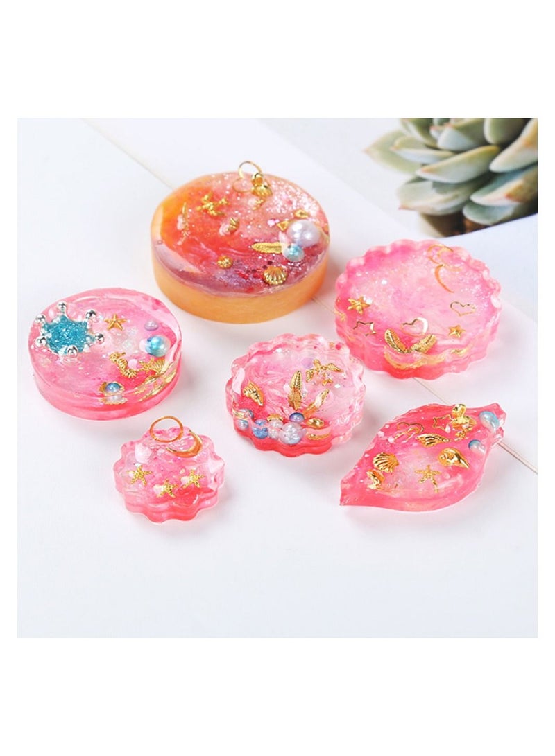 مزيج من الجليتر إطار معدني ذهبي فن الأظافر UV راتنج الإيبوكسي للحرف اليدوية المجوهرات ملحقات الأظافر - Image 4