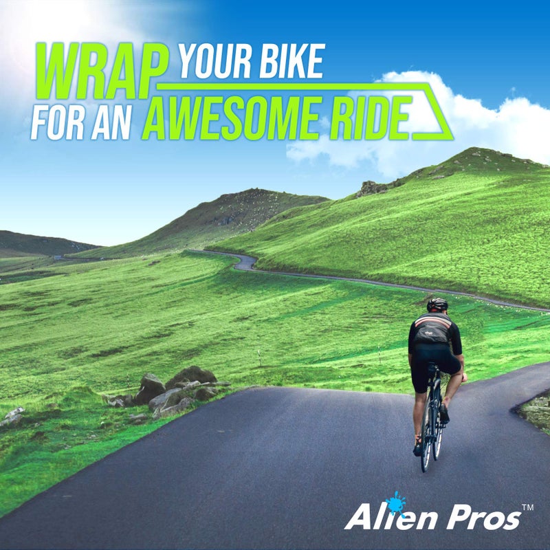 ALIEN PROS Bike Handlebar Tape Carbon Fiber (Set of 2) Black Silver - Enhance Your Bike Grip with These Bicycle Handle bar Tape - Wrap Your Bike for an Awesome Comfortable Ride - Image 4