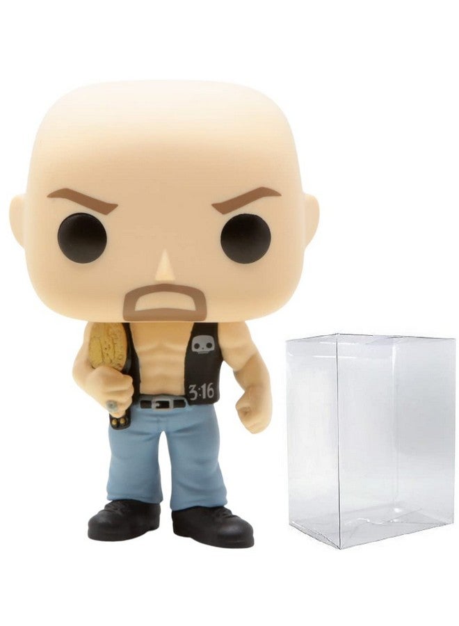 Funko Funko POP WWE: Stone Cold Steve Austin with Belt Pop! Vinyl Figure (Bundled with Compatible Pop Box Protector Case), Multicolor, 3.75 inches  - Image 1