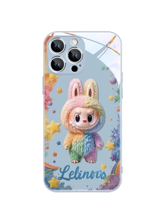 عام غطاء هاتف آيفون 16 برو ماكس بتصميم كرتوني ملون من بوب مارت لابوبو - ستايل جديد. - Image 1