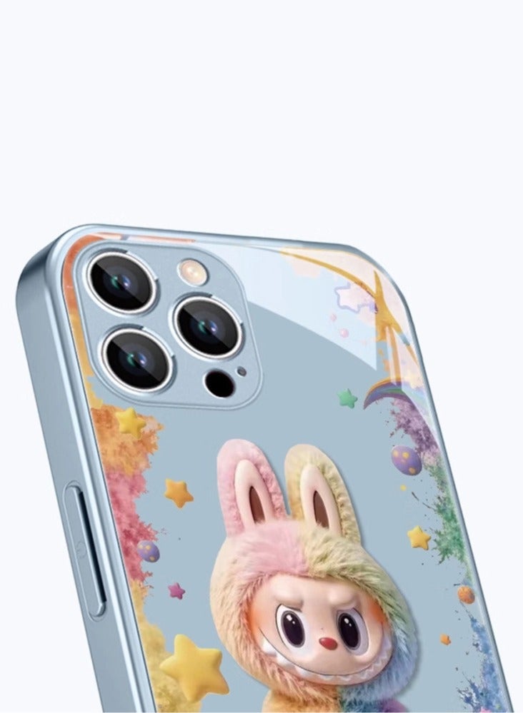 عام غطاء هاتف آيفون 16 برو ماكس بتصميم كرتوني ملون من بوب مارت لابوبو - ستايل جديد. - Image 2
