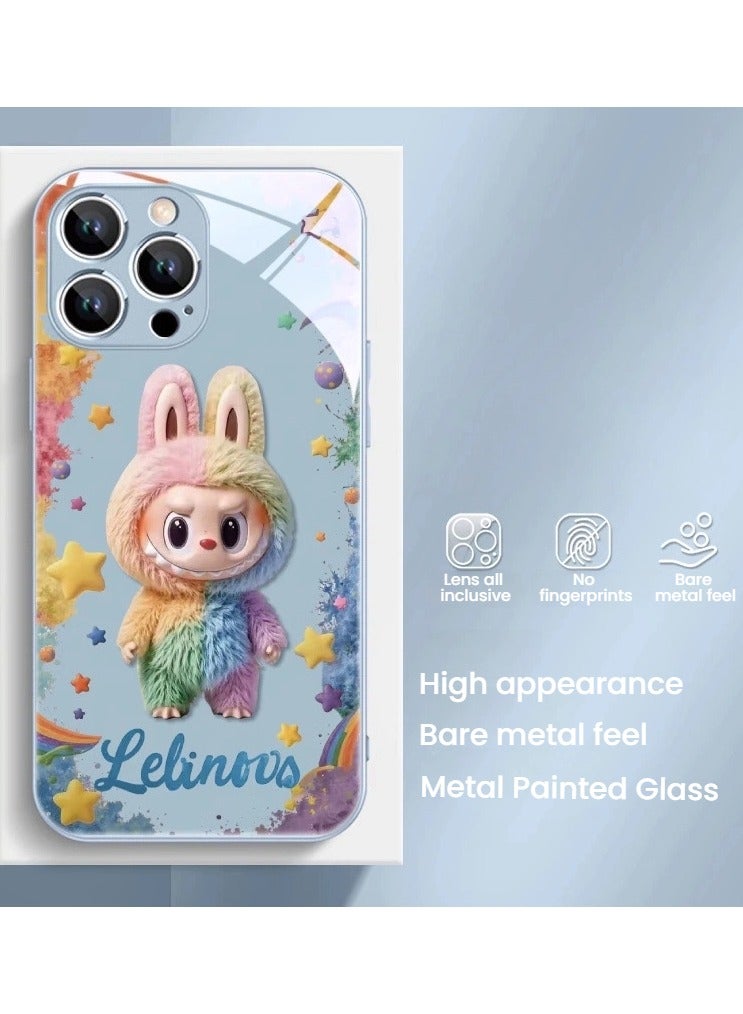 عام غطاء هاتف آيفون 16 برو ماكس بتصميم كرتوني ملون من بوب مارت لابوبو - ستايل جديد. - Image 3