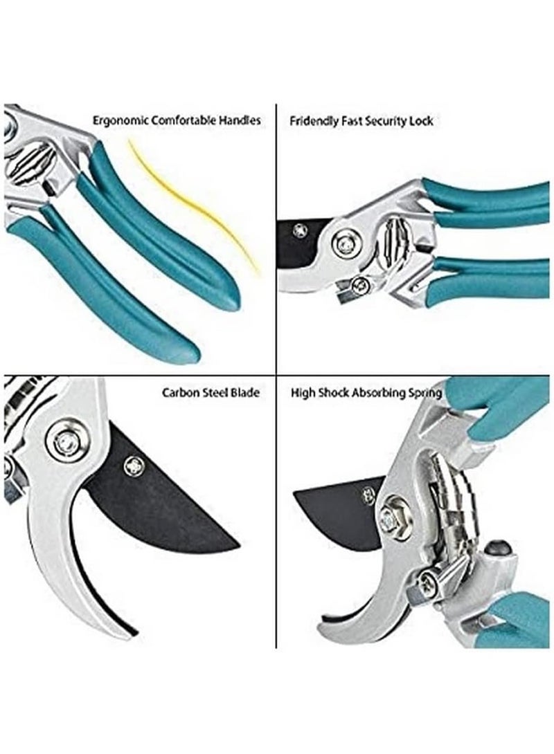 توتال مقص نباتات مقاس 8 بوصات - مقص تقليم حاد ومتين للبستنة، وبونساي، والزهور، والعناية بالنباتات الداخلية والخارجية - Image 4