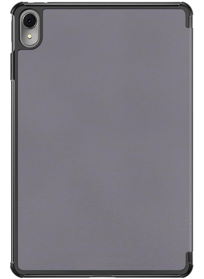 Flip Leather Case For Huawei MatePad 11 2023 DBR-W00 DBR-W10 Ultra-Thin Shockproof Fold Stand Function Tablet Cover with Auto-Sleep/Wake (Gray)