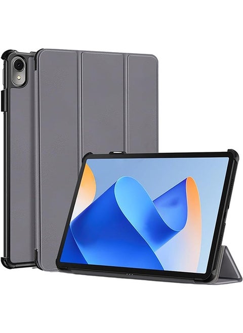Flip Leather Case For Huawei MatePad 11 2023 DBR-W00 DBR-W10 Ultra-Thin Shockproof Fold Stand Function Tablet Cover with Auto-Sleep/Wake (Gray)