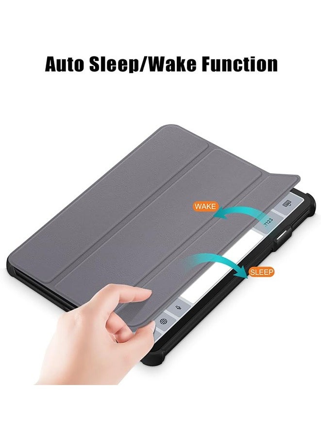 Flip Leather Case For Huawei MatePad 11 2023 DBR-W00 DBR-W10 Ultra-Thin Shockproof Fold Stand Function Tablet Cover with Auto-Sleep/Wake (Gray)