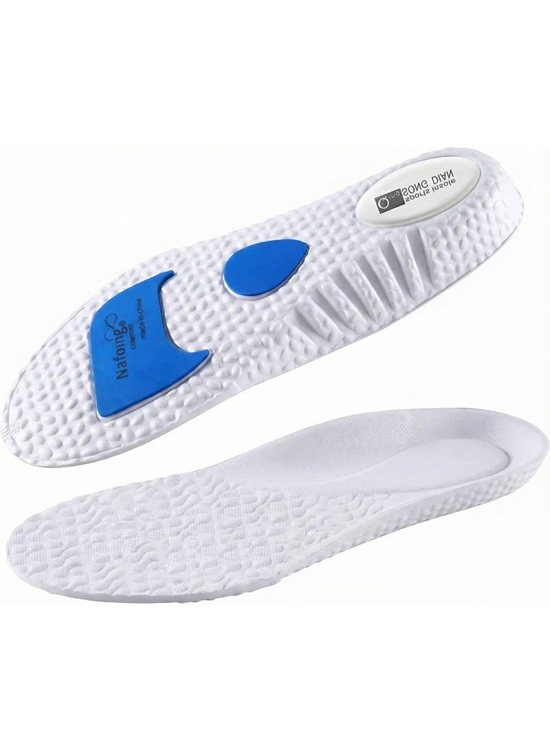 Tishta Orthopedic Shoe Insole for Men - Cushioned Support - Cut-to-Size (41-46) - (White) - (1 Pair) (High-Density Foam) - Image 1