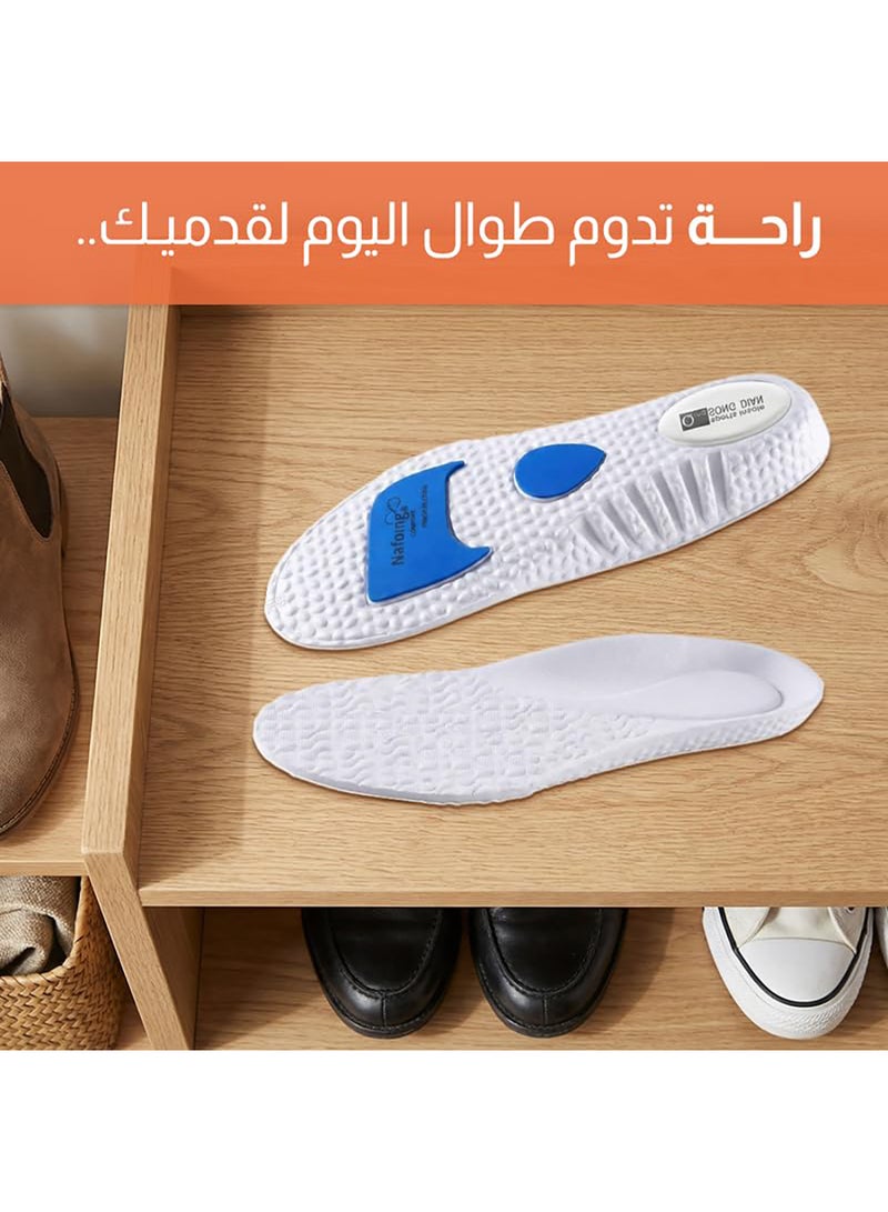Tishta Orthopedic Shoe Insole for Men - Cushioned Support - Cut-to-Size (41-46) - (White) - (1 Pair) (High-Density Foam) - Image 5