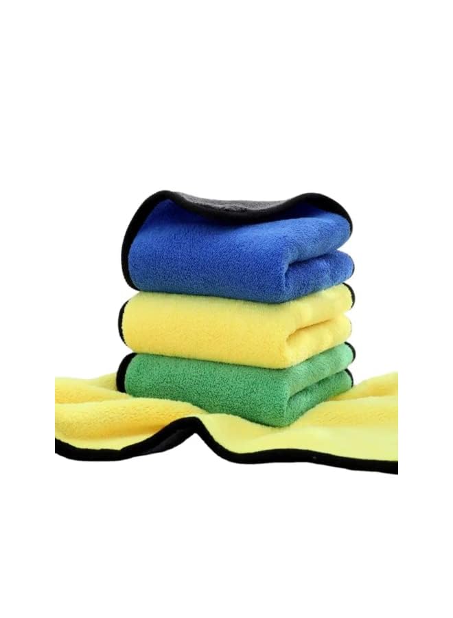 Zaboon Packs Car Cleaning Washing And Drying Towel Microfiber Soft And Absorbent Cloth For Car Window Screen Kitchen And Furniture 40×30Cm - Image 2