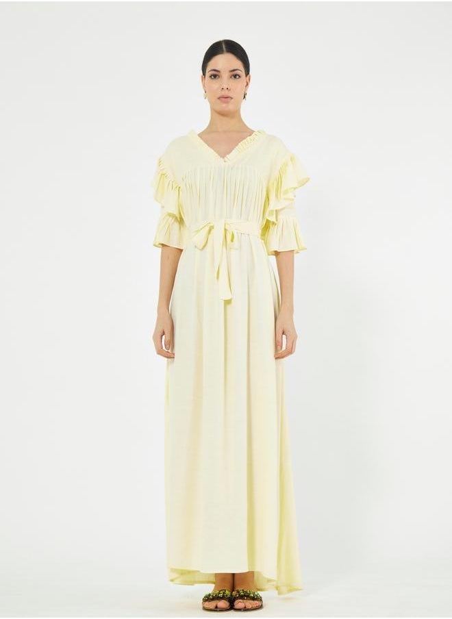 House of Moda Ruffled Empire Maxi Dress - Image 1