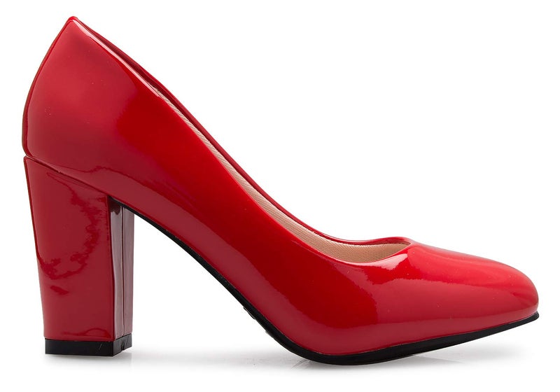 Olivia K Women's Classic Round-Toe Platform Pumps High Block Heel - Adorable, Comfortable - Image 2