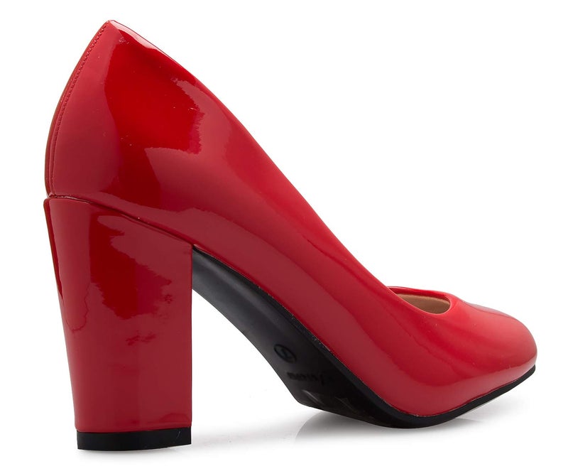 Olivia K Women's Classic Round-Toe Platform Pumps High Block Heel - Adorable, Comfortable - Image 3