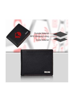 Urban URBAN FOREST Kyle Black/Redwood Leather Wallet for Men, 6 Card Slot  - Image 3