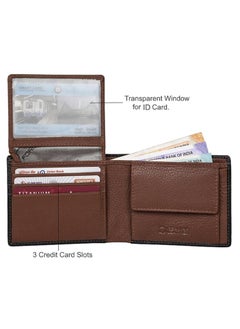 Urban URBAN FOREST Kyle Black/Redwood Leather Wallet for Men, 6 Card Slot  - Image 2