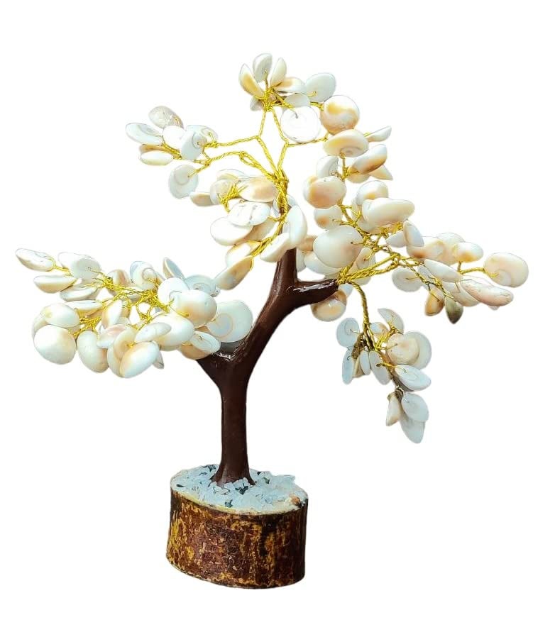 Galox Galox Natural Original Gomti Chakra Tree Gomati Chakra Tree for Good Luck Prosperity Decorative Showpiece Office Table Showpiece Home Table Dcor 100 Beads - Image 1