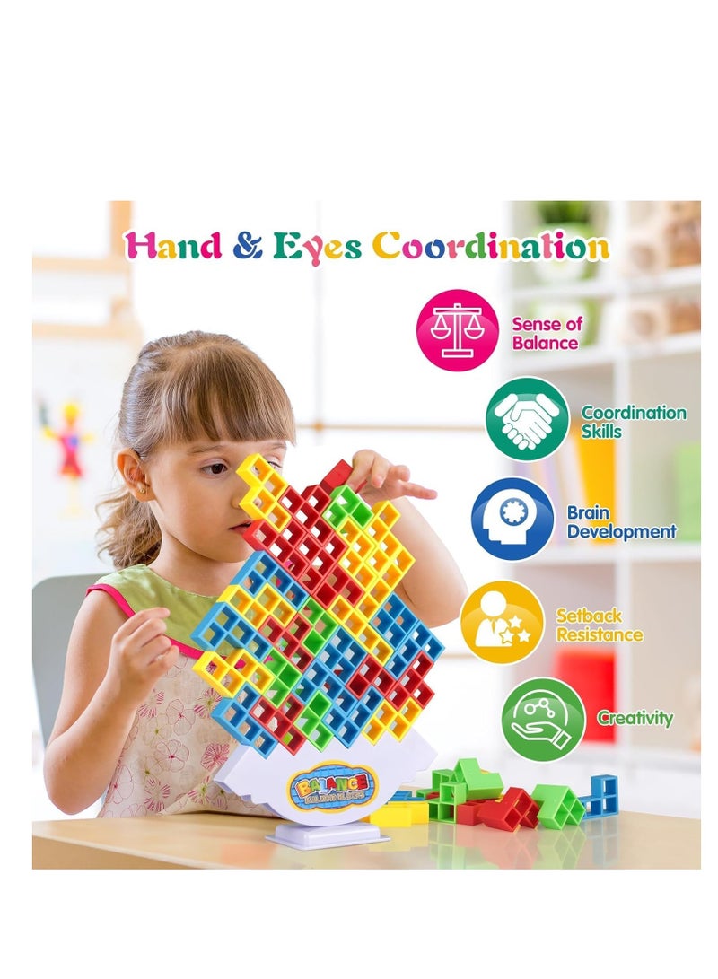 48pcs Tetra Tower Game, Balancing Stacking Toys, Board Games, Parent-Child Interactive Toy, Swing Stack Balance Toy for Kids, Balance Building Toy for Family, Parties, Travel - Image 3
