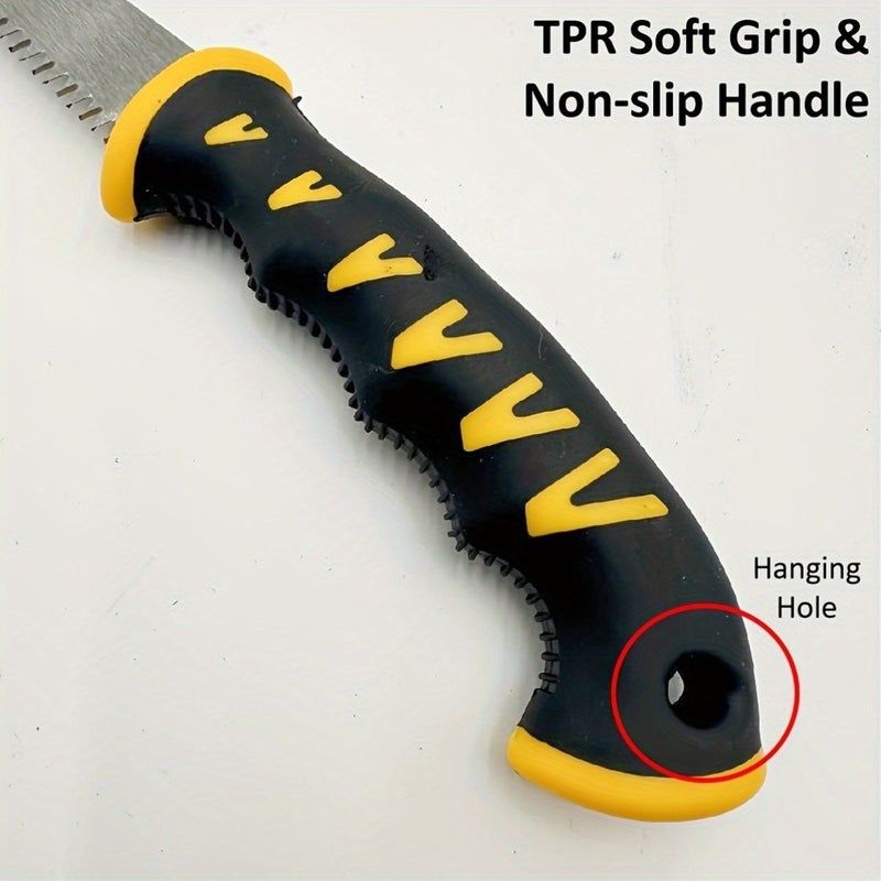 6 Inches Jab Saw Drywall Cutter High Carbon Steel Blade For Precise Cutting Suitable For Drywall Plasterboard Slate Wood Wallboard Saw With Soft Grip Non Slip Handle Keyhole Hand Tool For Decoration - Image 5