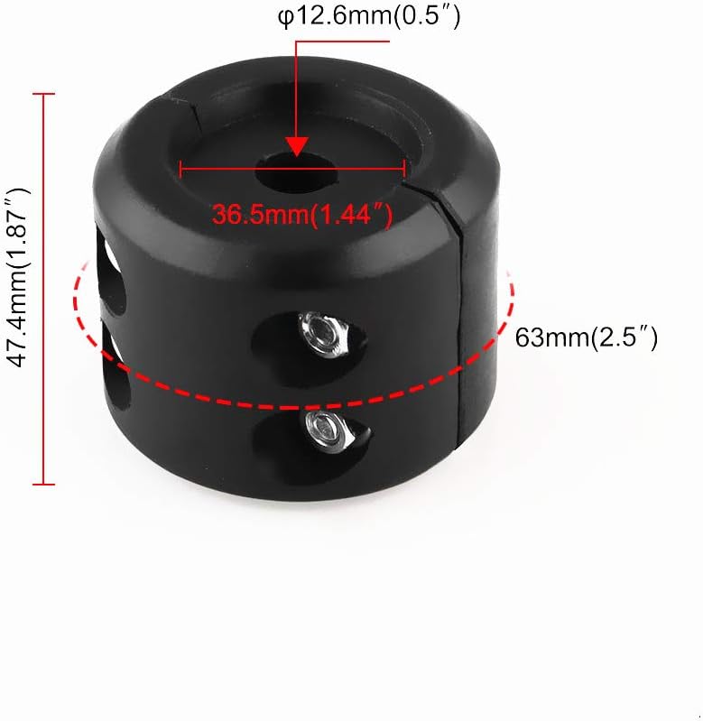 RepairWill Winch Stopper ATV-SCHS Cable Hook Rubber Stopper Winch Line Saver with Allen Wrench for ATV UTV Winches(Black) - Image 2