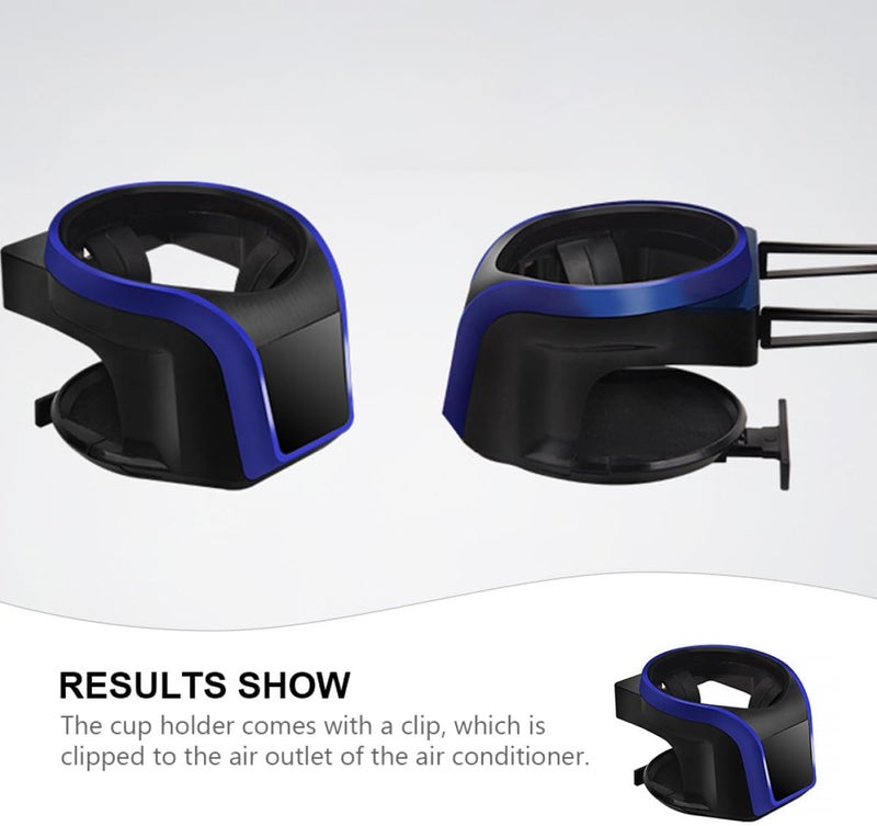 Car Air Outlet Cup Holder and Ashtray Combo, Blue Multifunctional Car Vent Beverage Holder with Phone Storage for Travel and Daily Use - Image 3