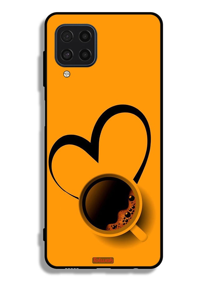Tolwak Samsung Galaxy M32 4G Protective Case Cover Coffee Cup Art - Image 2