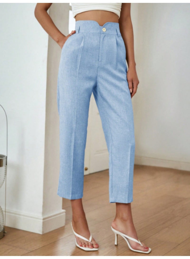 SIMPLEE Women's Comfortable Pants High Waist Trousers for Casual & Work