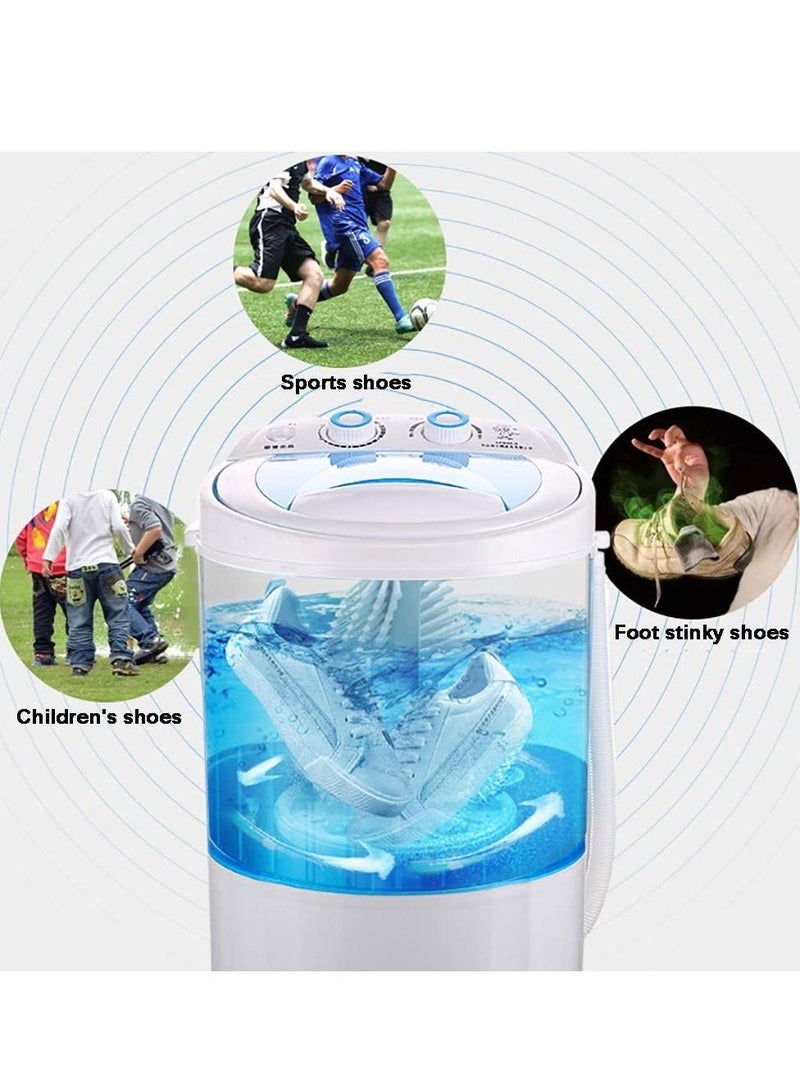NB NORTH BAYOU Shoe Washing Machine Small Household, Portable Lazy Washing Machine, 360° Cleaning, 10 Minutes Fast Cleaning, Safe Material Does Not Hurt Shoes Blue/White - Image 3