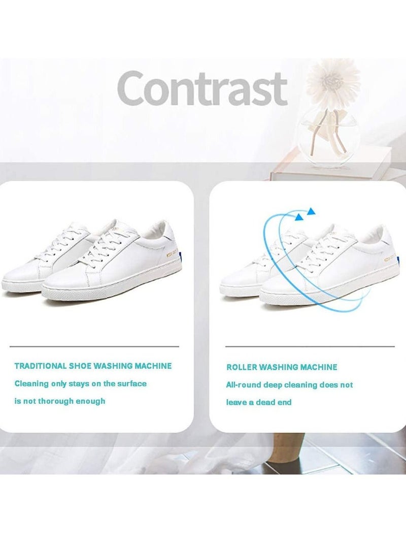 NB NORTH BAYOU Shoe Washing Machine Small Household, Portable Lazy Washing Machine, 360° Cleaning, 10 Minutes Fast Cleaning, Safe Material Does Not Hurt Shoes Blue/White - Image 5