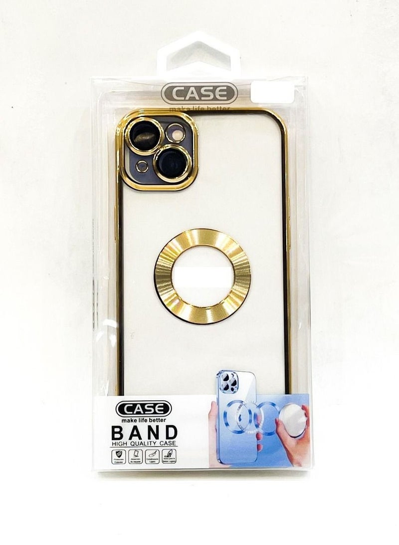 MagSafe Case For iPhone 14 Clear / gold