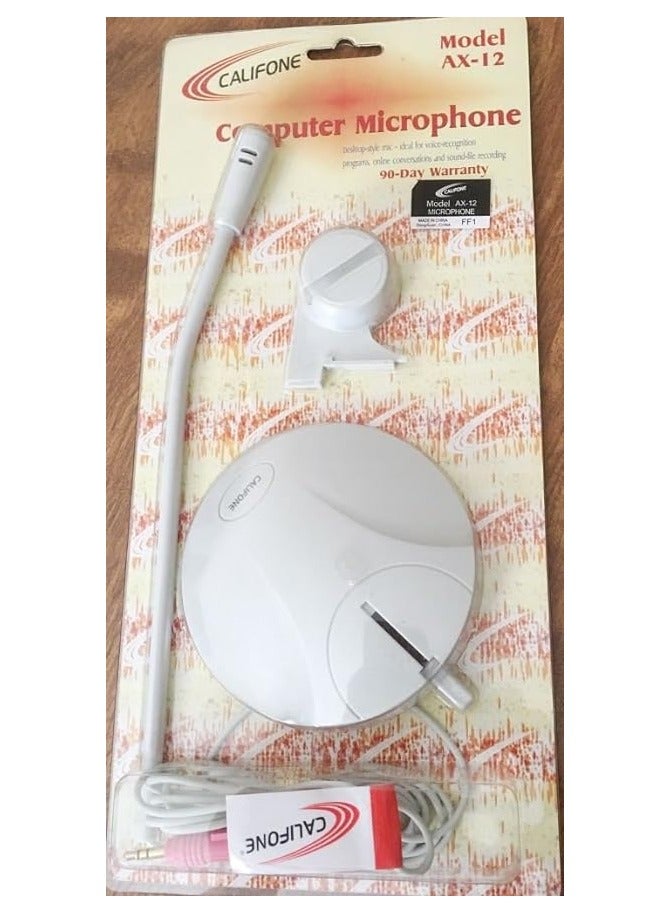 ميكروفون للكمبيوتر AX-12 ، قابل للتعديل ليناسب الطلاب من جميع الأحجام، ميكروفون عالي الحساسية يضمن تمثيل صوتي دقيق، كابل بطول 18 سم مع قابس ستيريو 3.5 مم - Image 2