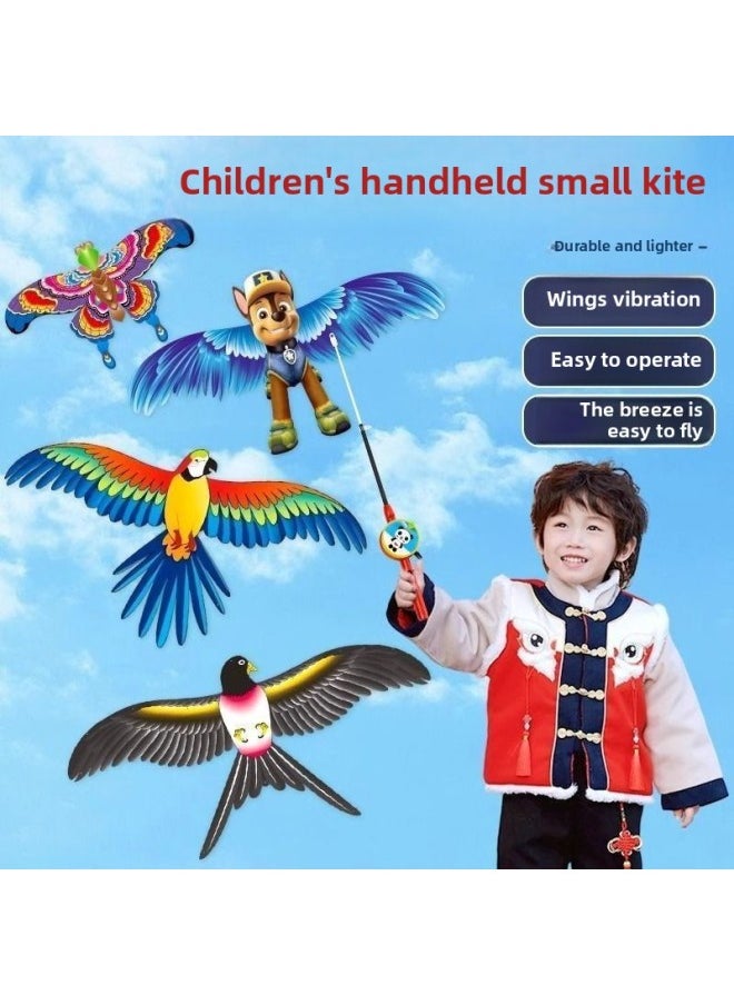 Generic - Fishing Rod Kite Dynamic Mini Swallow Butterfly Children 3 To 6 Years Old Breeze Easy Fly Plastic UFO Handheld Small Kite-Colour:Small Fishing Rod + 45m Lines] Beginners Can Fly Directly-Specification:Bird + Bee + Butterfly [three Poles And Three Lines] - Image 1