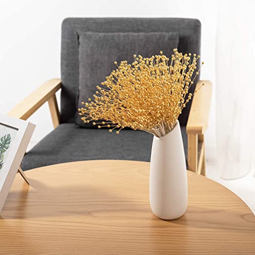 JUXINGDAZYF 100pcs Beaded Stick Bride Wedding Pearl Bouquet Party Decoration (Gold) - Image 3