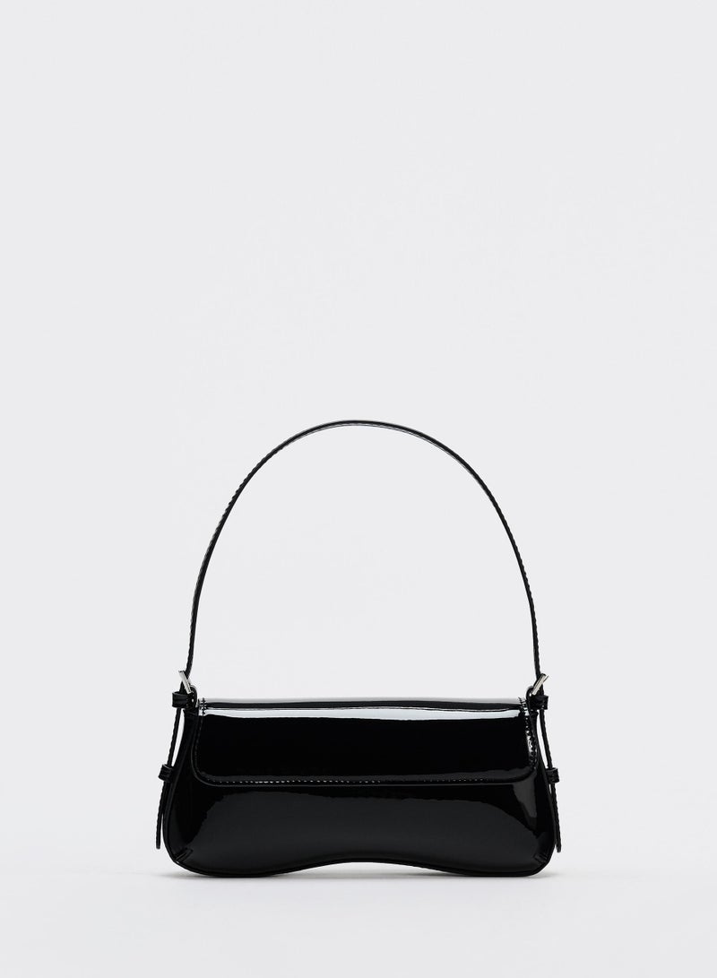 زارا لامعة حقيبة الكتف رفرف الرغيف الفرنسي حقيبة تحت الإبط - Image 1