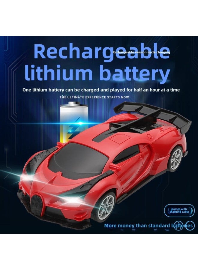 Children's Remote Control Car Rechargeable Fall-resistant Drift Racing Model Electric Car Baby Sports Car Toy Car Boy-Color:Gatred [with Car Lights-Scale:Rechargeable Version [two Sets Of Lithium Batteries + Charging Cable - Image 4
