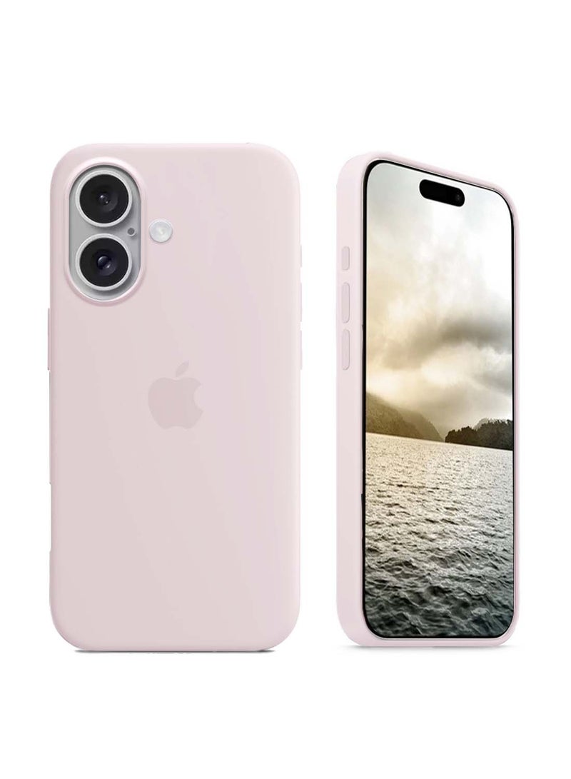 Wtech Apple iPhone 16 Plus 2024 Premium Soft Liquid Silicone Case Cover - Light Pink - Image 1