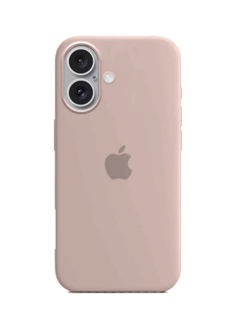 Apple iPhone 16 Plus 2024 Premium Soft Liquid Silicone Case Cover - Light Pink