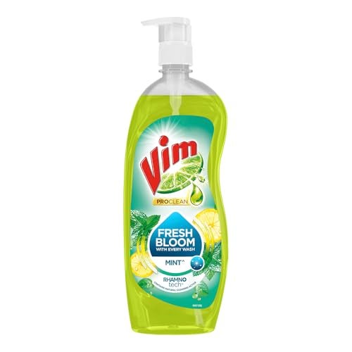 Vim ProClean Dishwash Liquid with Mint powered by RhamnoTech™, Fresh Bloom with Every Wash, Removes Tough Grease and Odours, 700 ml - Image 1